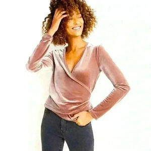 Madewell Velvet Ballet Wrap Top